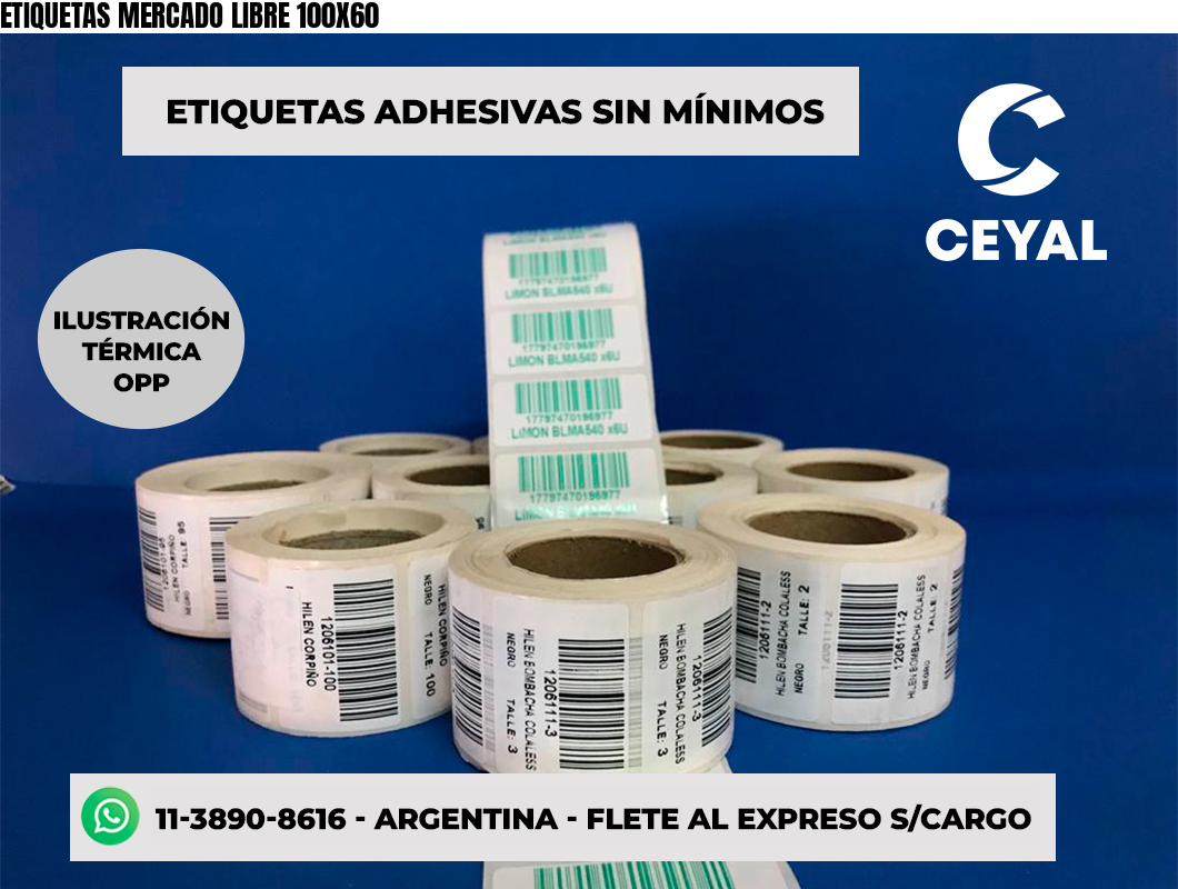 ETIQUETAS MERCADO LIBRE 100X60