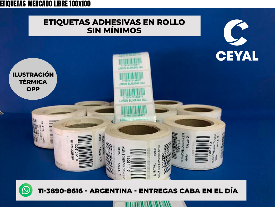 ETIQUETAS MERCADO LIBRE 100x100