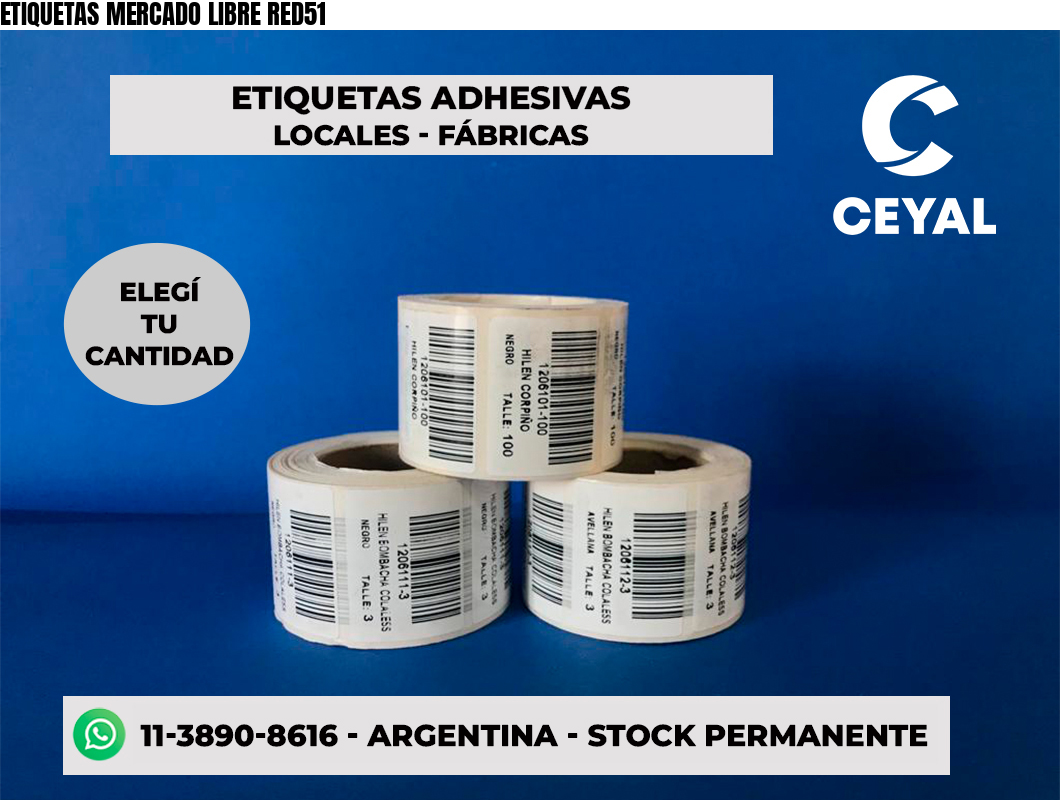ETIQUETAS MERCADO LIBRE RED51