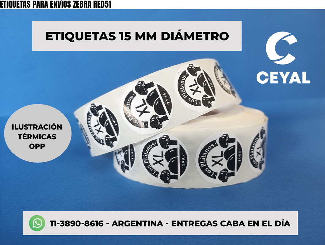 ETIQUETAS PARA ENVÍOS ZEBRA RED51