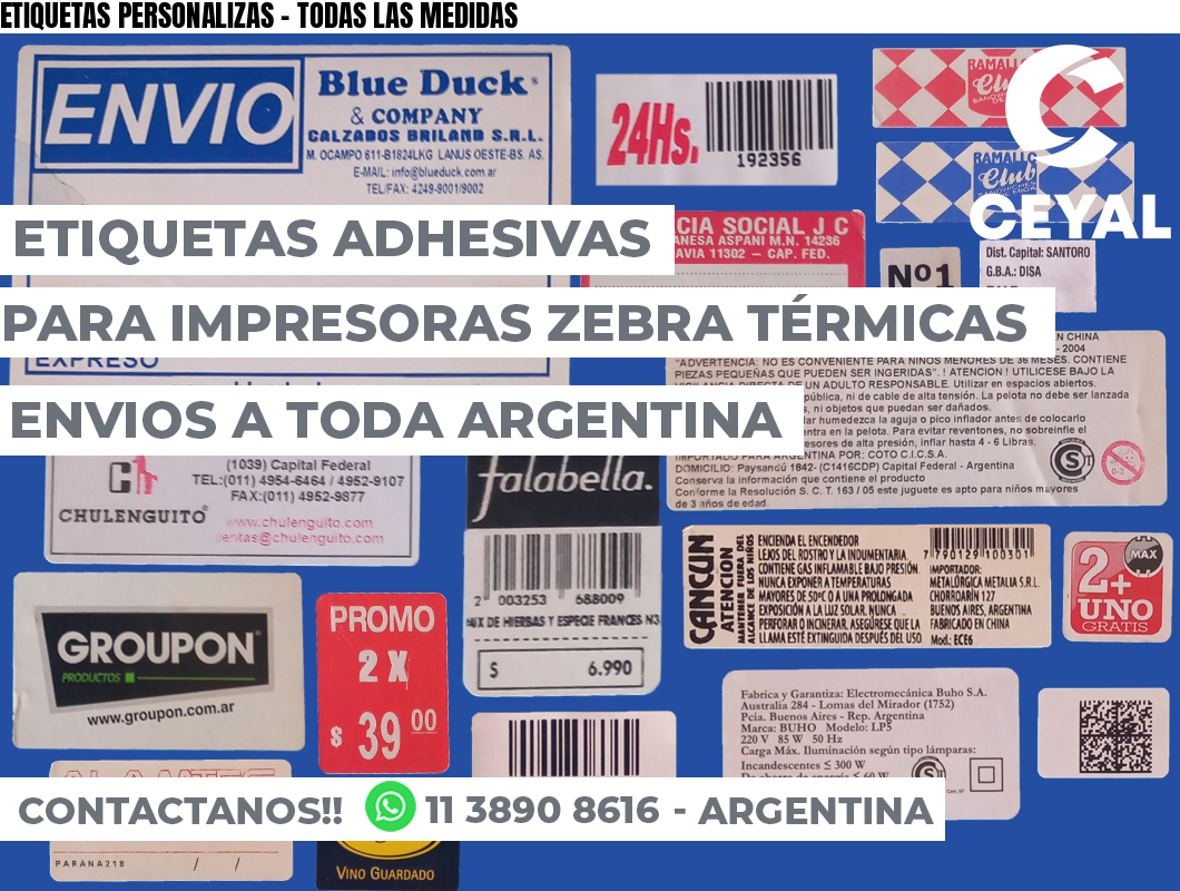 ETIQUETAS PERSONALIZAS – TODAS LAS MEDIDAS