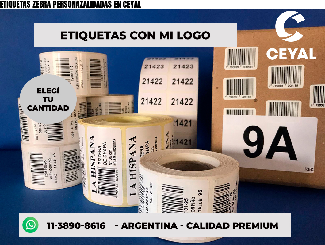 ETIQUETAS ZEBRA PERSONAZALIDADAS EN CEYAL