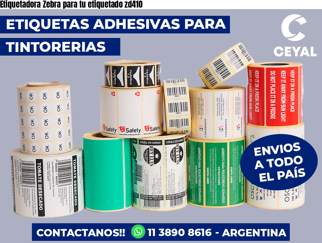 Etiquetadora Zebra para tu etiquetado zd410