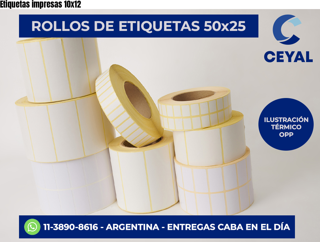 Etiquetas impresas 10×12