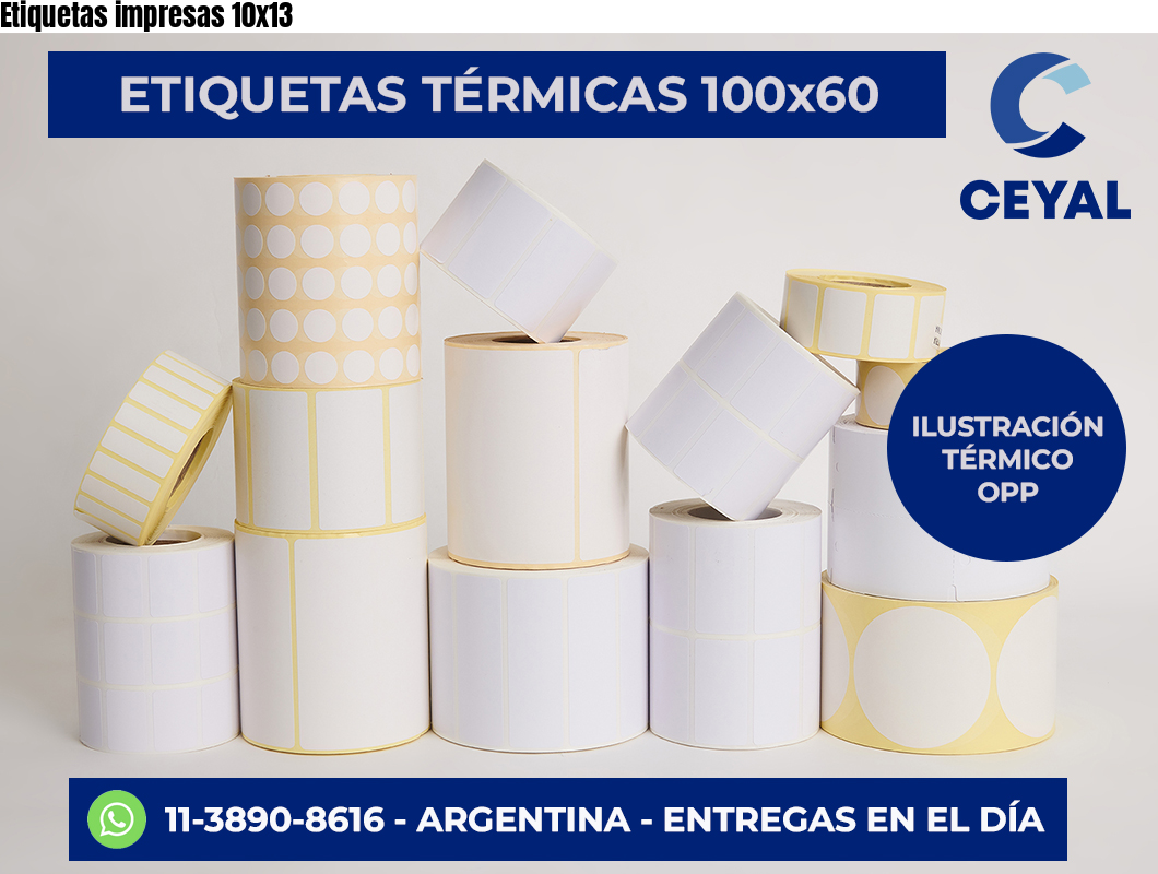 Etiquetas impresas 10×13