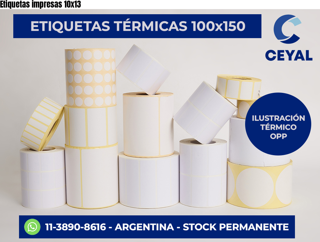 Etiquetas impresas 10×13