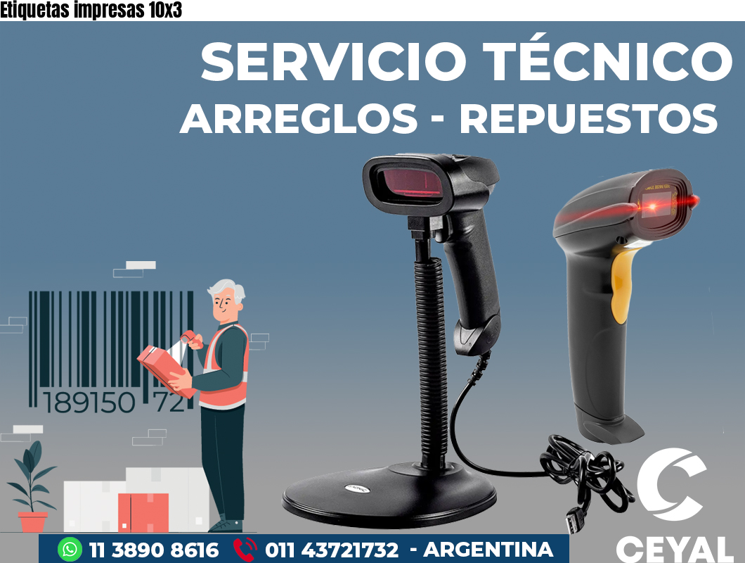 Etiquetas impresas 10x3