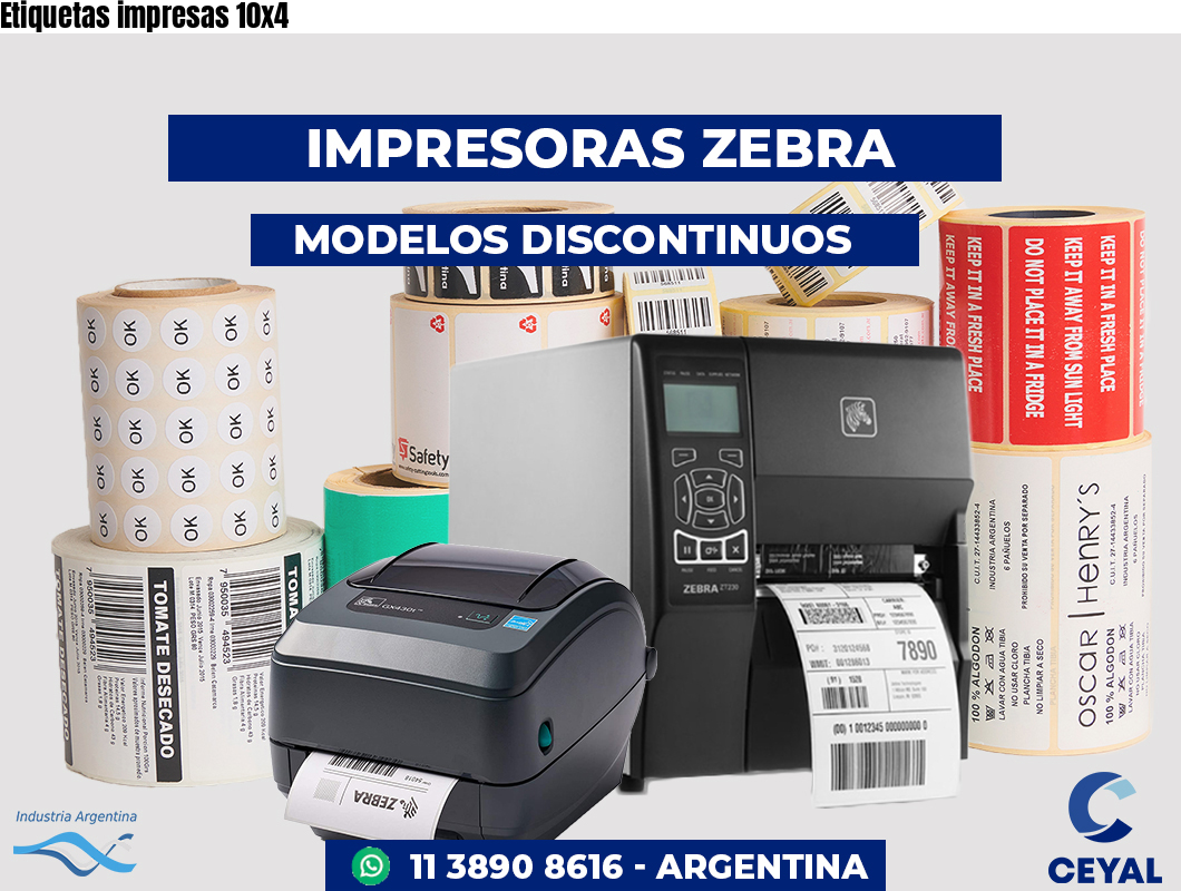 Etiquetas impresas 10x4