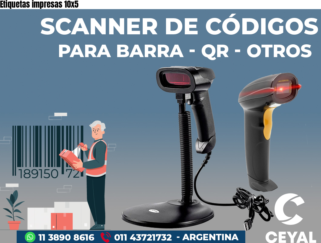 Etiquetas impresas 10x5