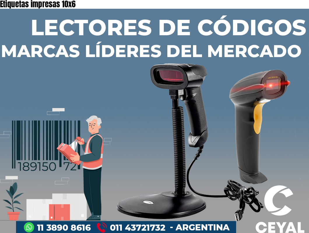 Etiquetas impresas 10x6