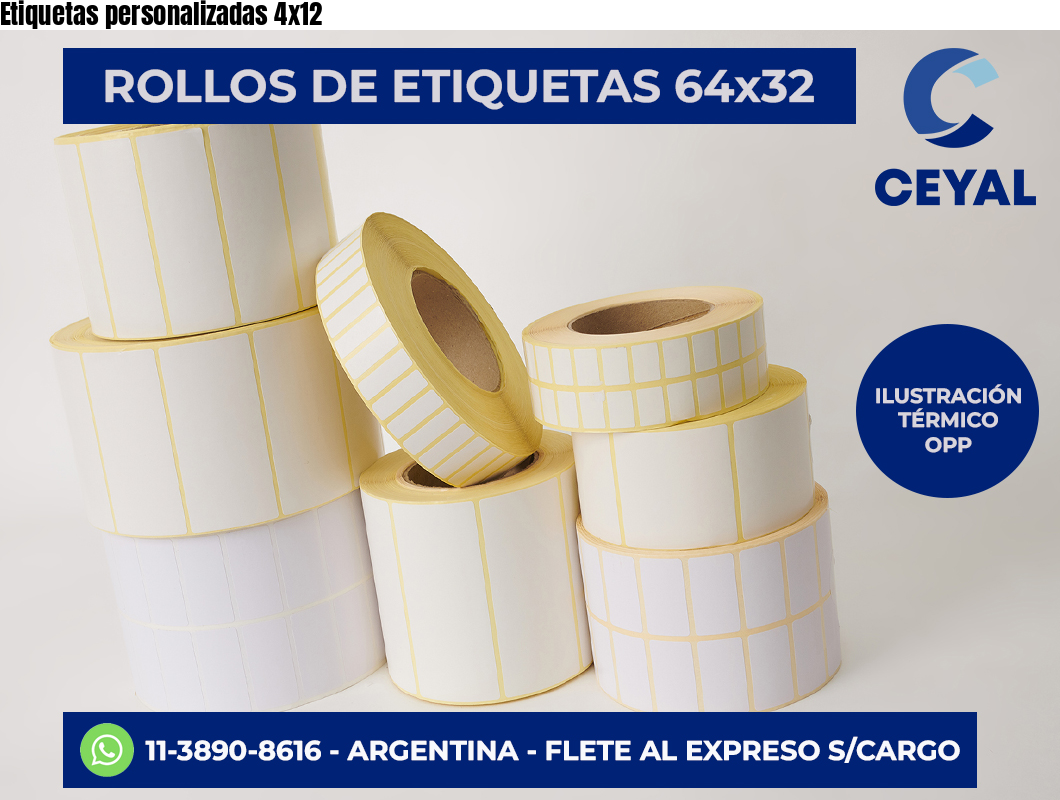 Etiquetas personalizadas 4×12
