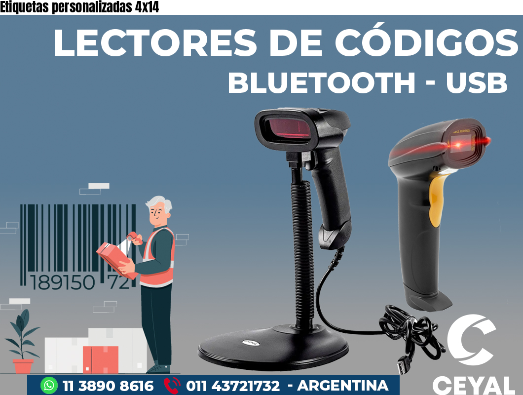 Etiquetas personalizadas 4x14