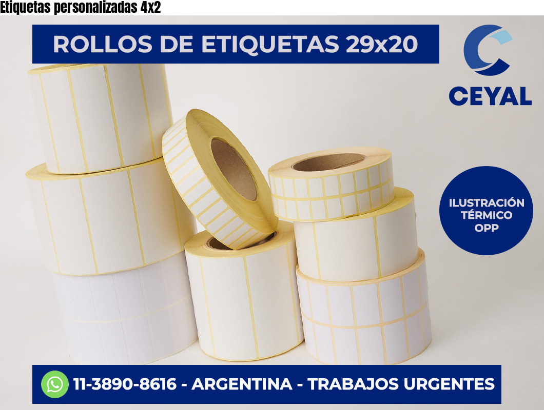 Etiquetas personalizadas 4×2