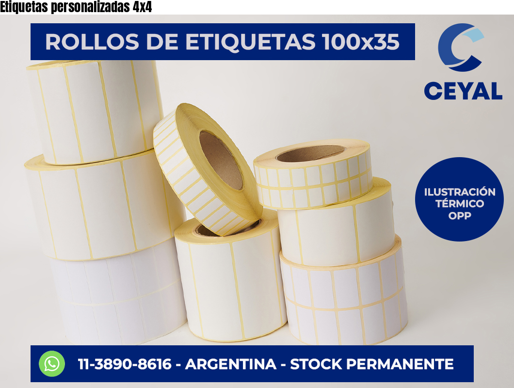 Etiquetas personalizadas 4×4