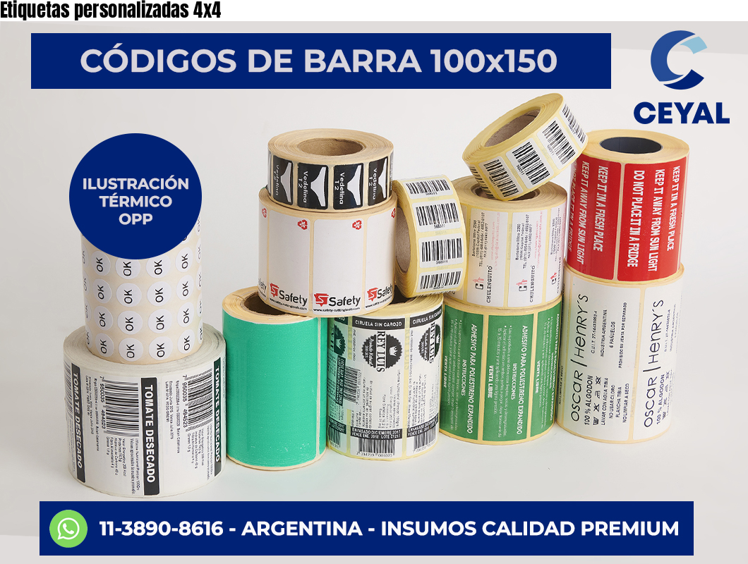 Etiquetas personalizadas 4×4
