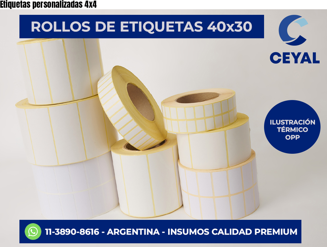Etiquetas personalizadas 4×4