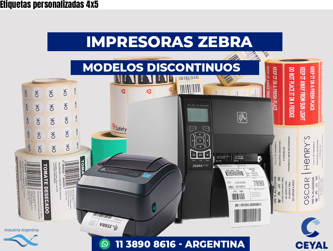 Etiquetas personalizadas 4x5