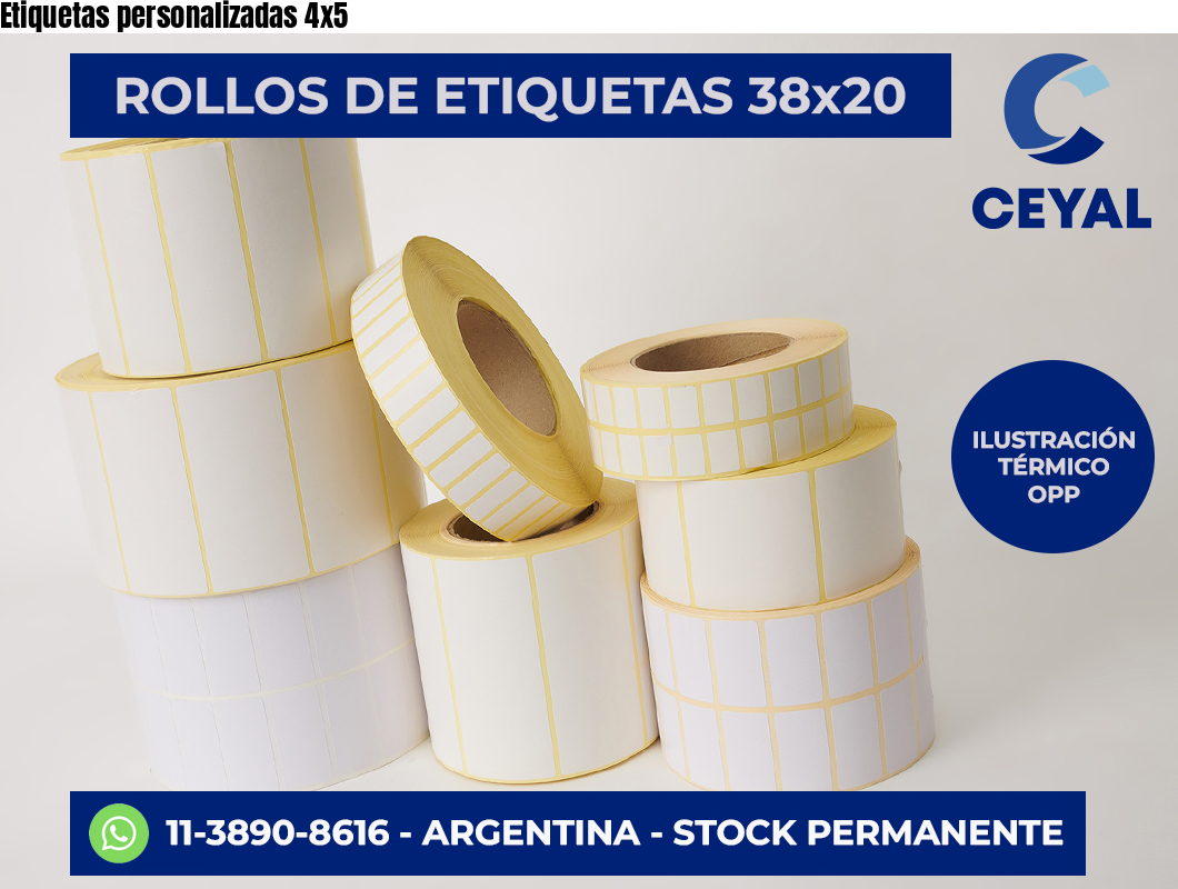 Etiquetas personalizadas 4×5