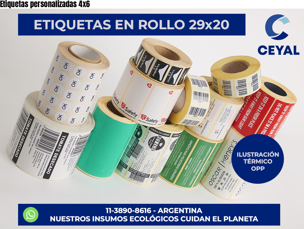 Etiquetas personalizadas 4×6