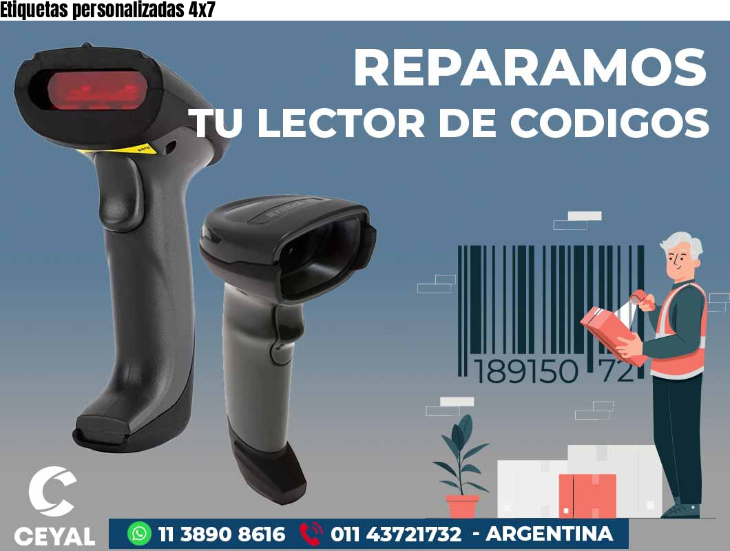 Etiquetas personalizadas 4x7