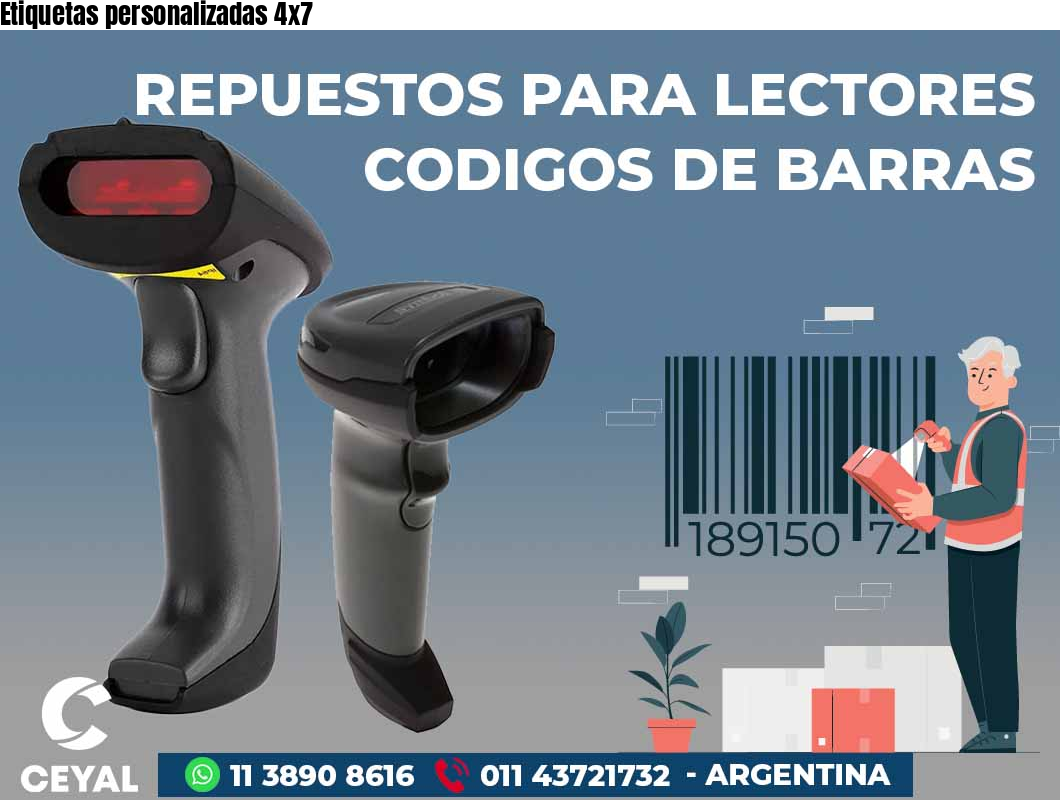 Etiquetas personalizadas 4x7
