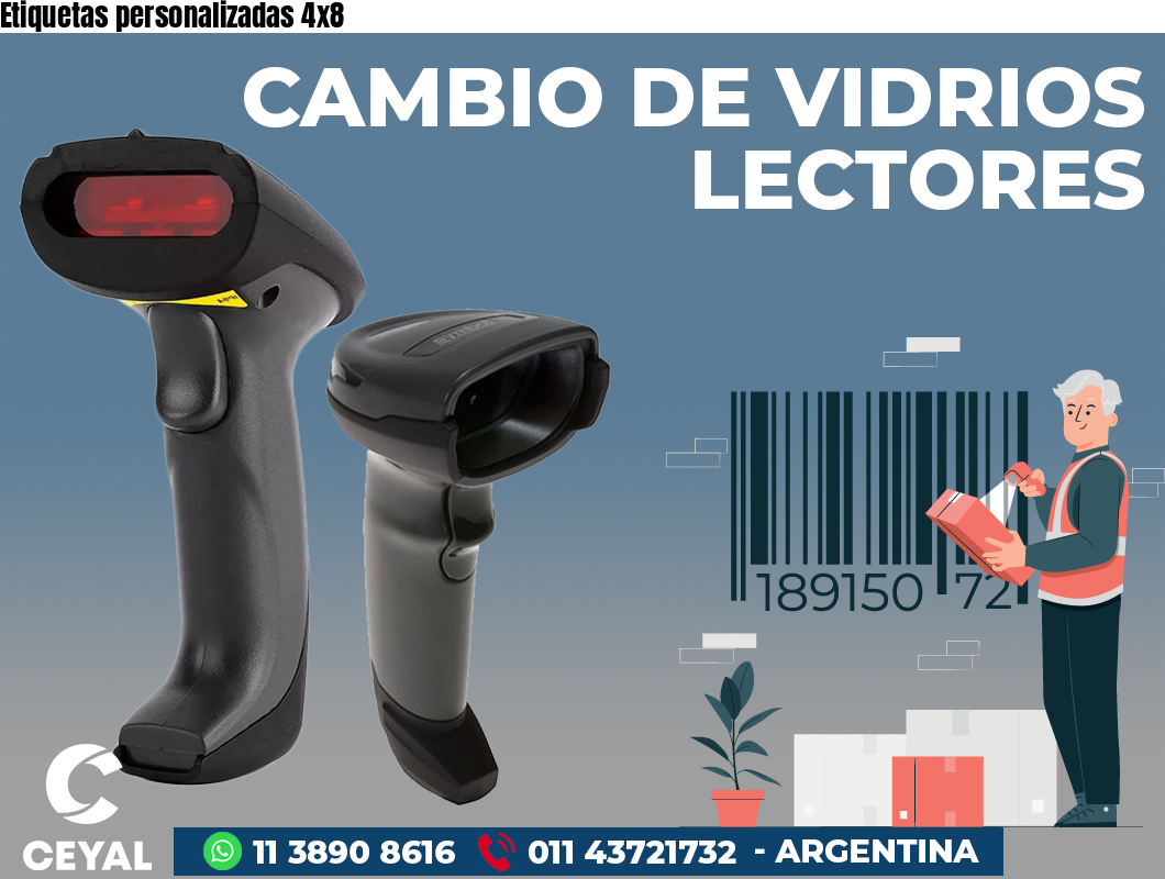 Etiquetas personalizadas 4x8