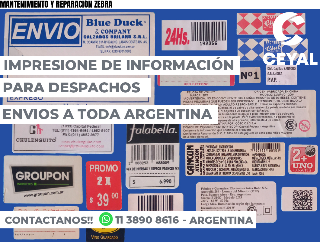 MANTENIMIENTO Y REPARACIÓN ZEBRA