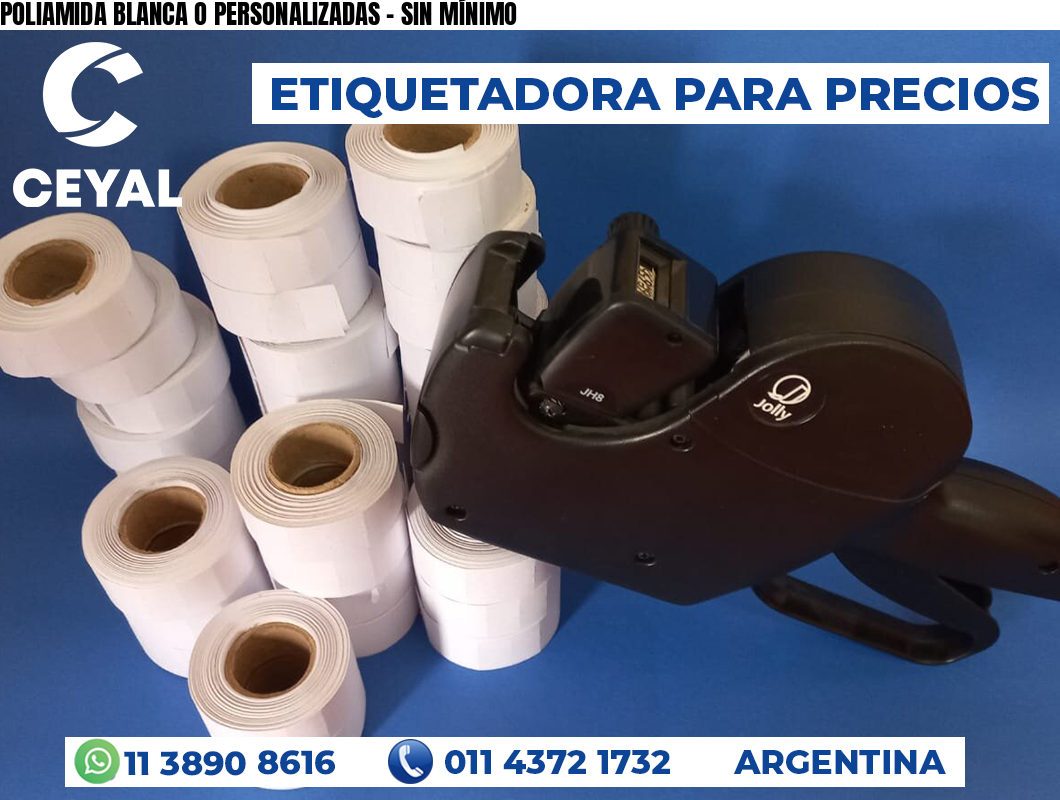 POLIAMIDA BLANCA O PERSONALIZADAS - SIN MÍNIMO