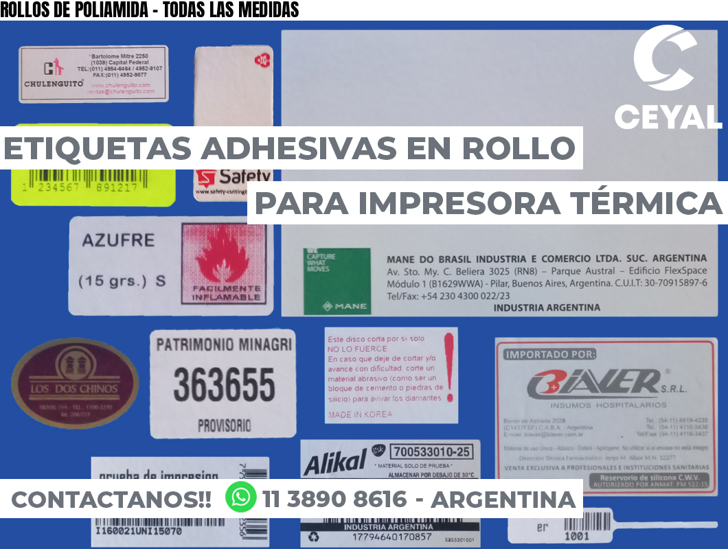 ROLLOS DE POLIAMIDA - TODAS LAS MEDIDAS