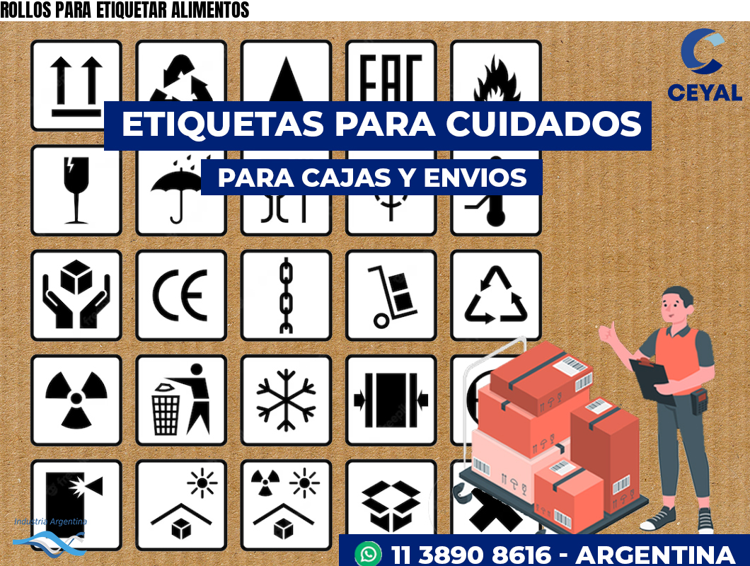 ROLLOS PARA ETIQUETAR ALIMENTOS