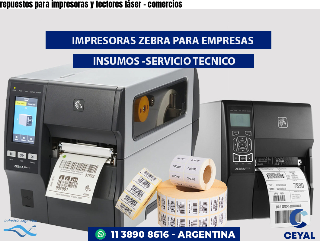 repuestos para impresoras y lectores láser - comercios