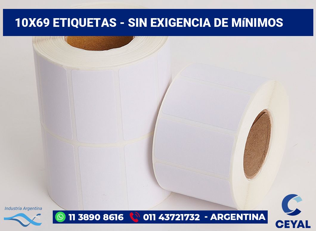 10×69 Etiquetas