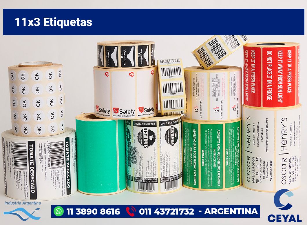11x3 Etiquetas