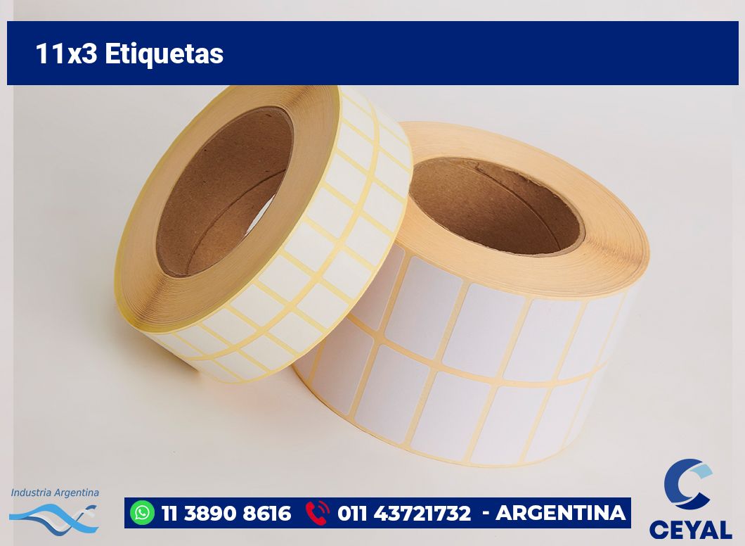 11×3 Etiquetas