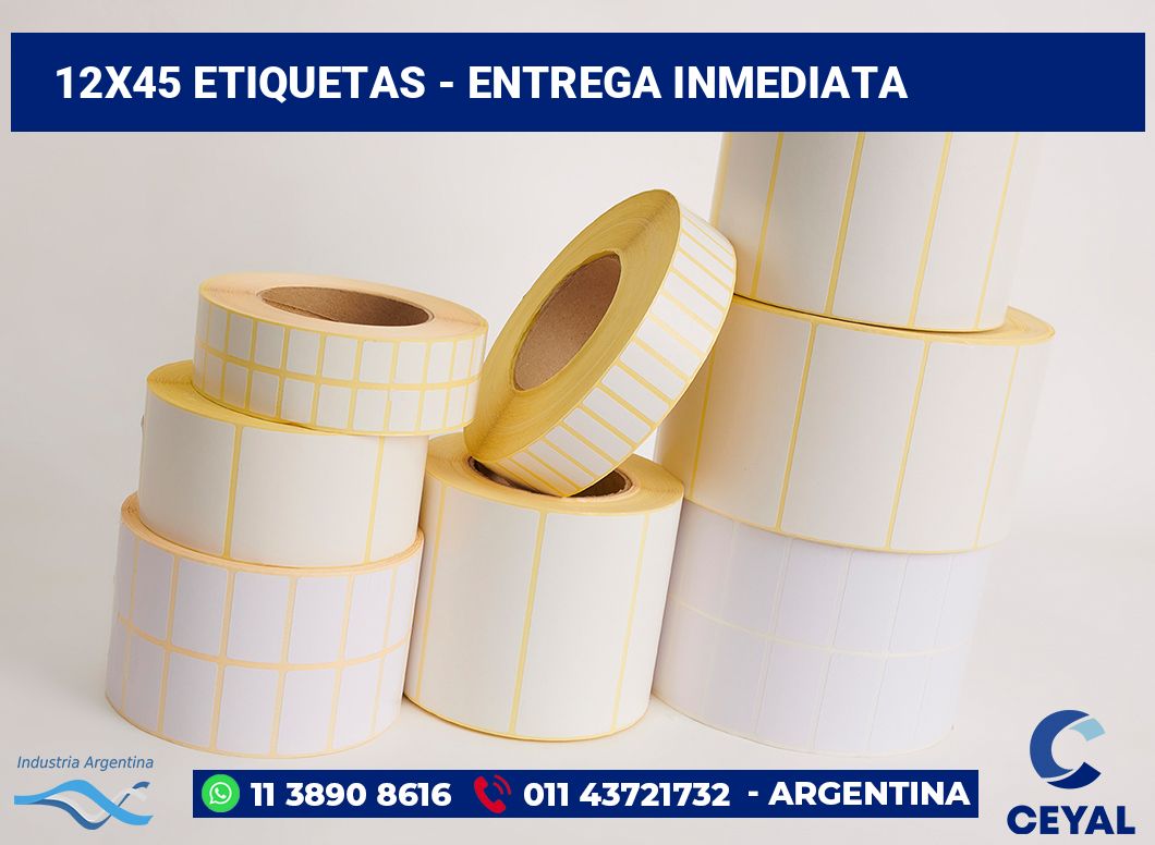 12x45 Etiquetas