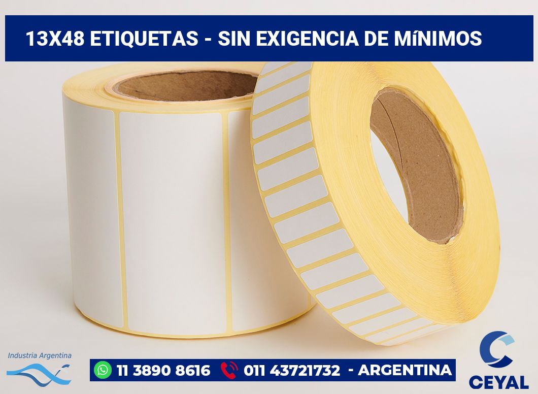 13×48 Etiquetas