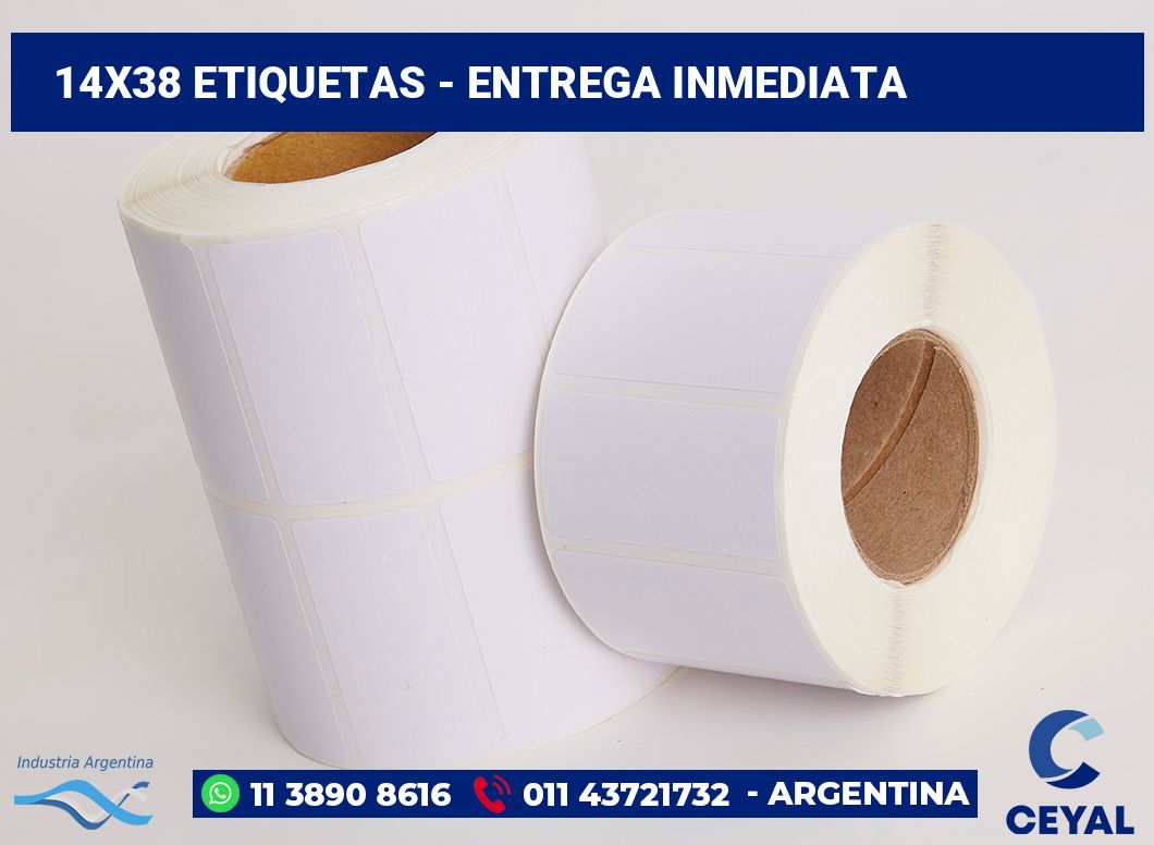 14x38 Etiquetas