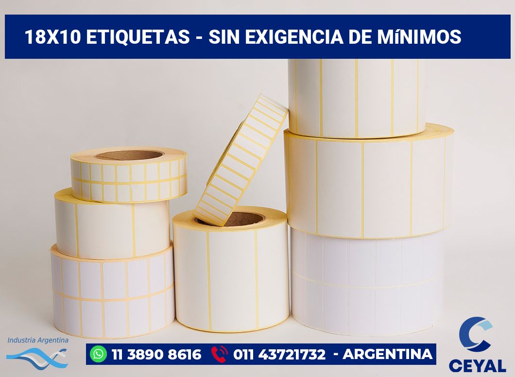 18×10 Etiquetas