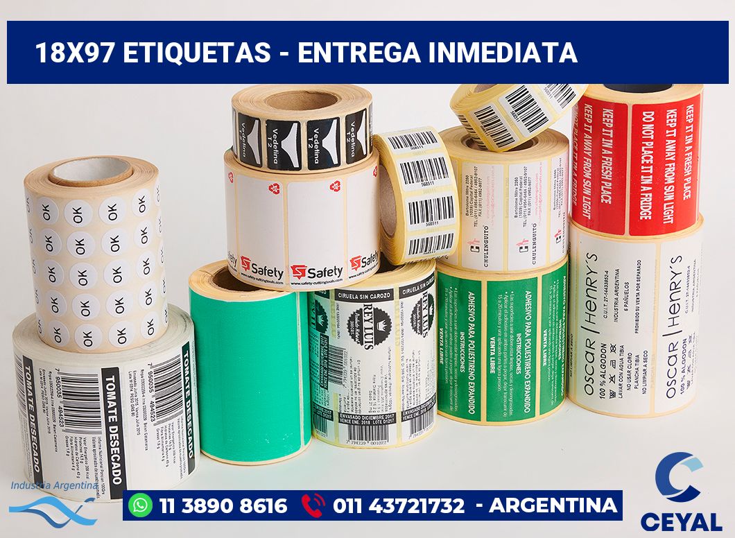 18x97 Etiquetas