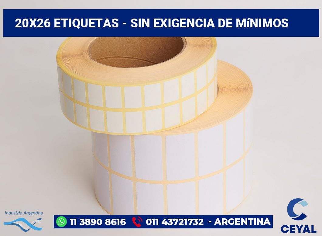 20×26 Etiquetas