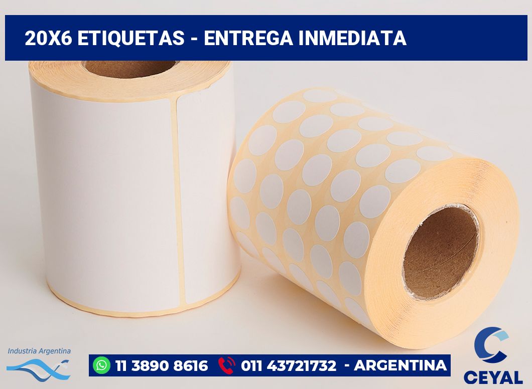 20x6 Etiquetas