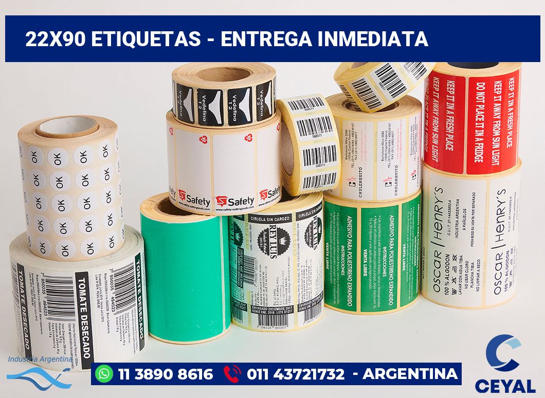 22×90 Etiquetas