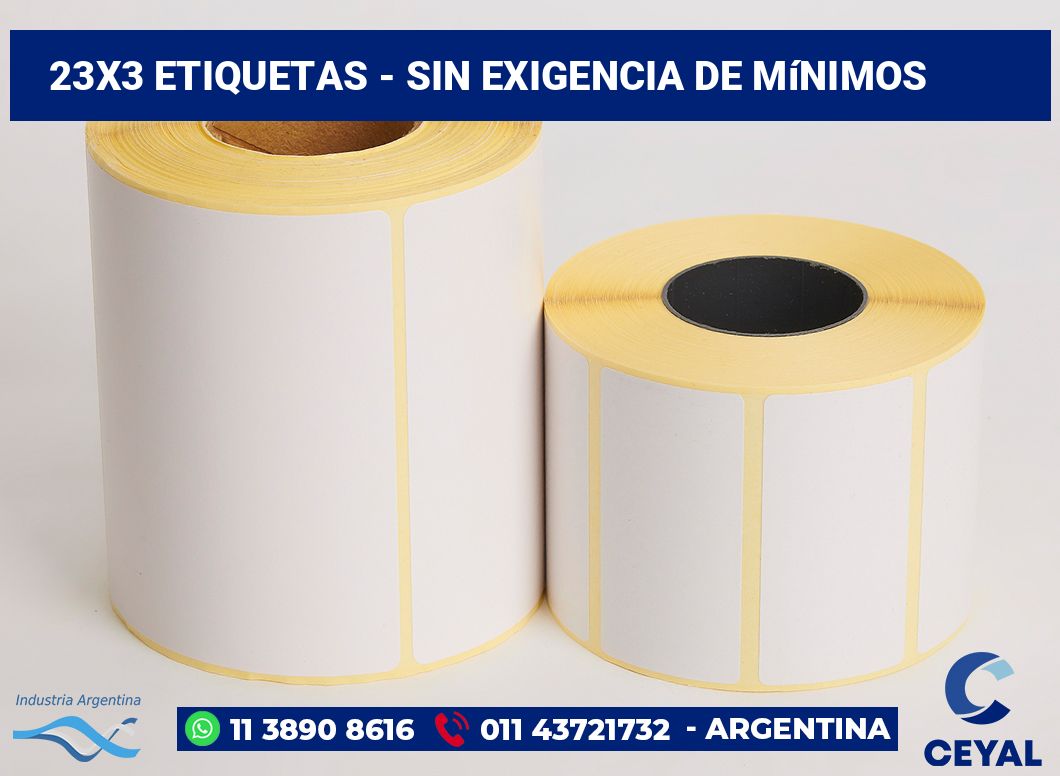 23×3 Etiquetas