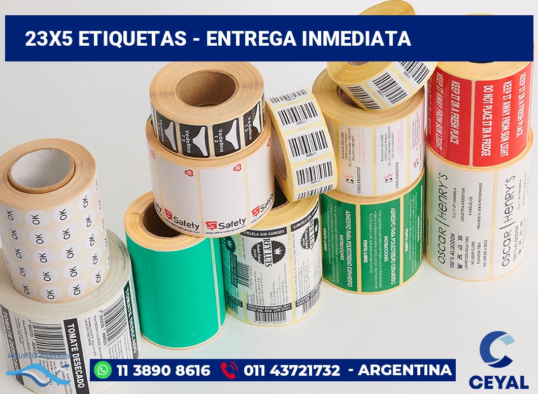 23×5 Etiquetas