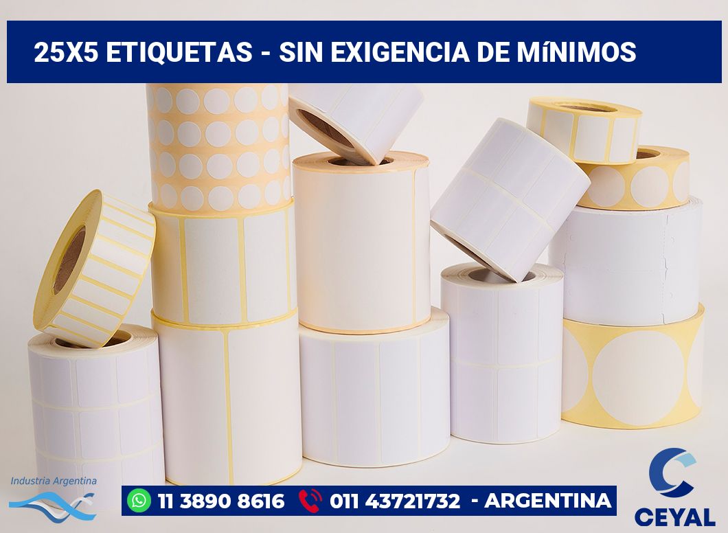 25×5 Etiquetas