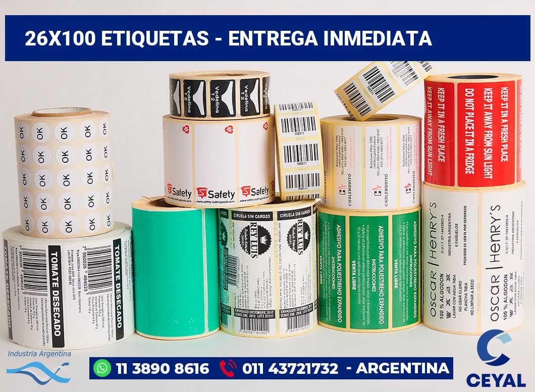 26x100 Etiquetas