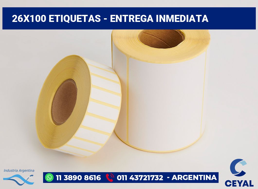 26×100 Etiquetas