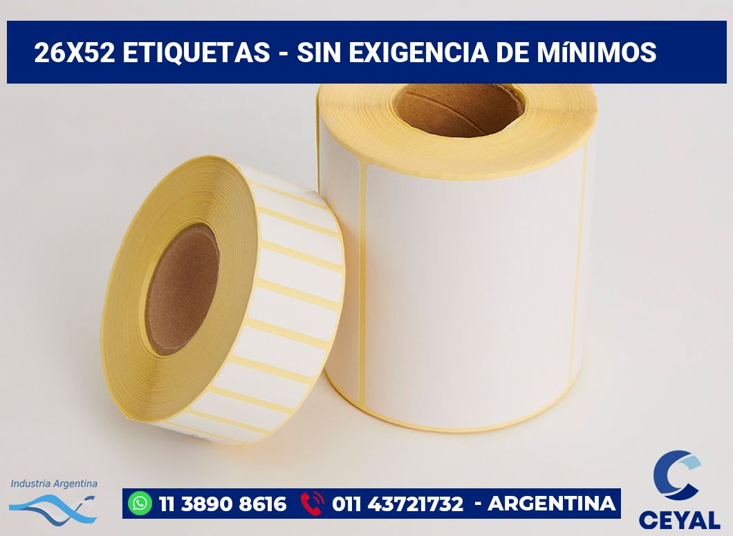 26x52 Etiquetas