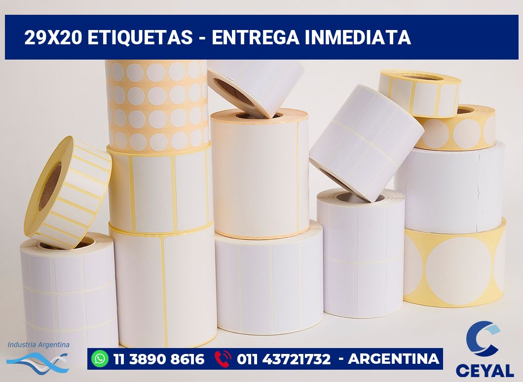 29x20 Etiquetas