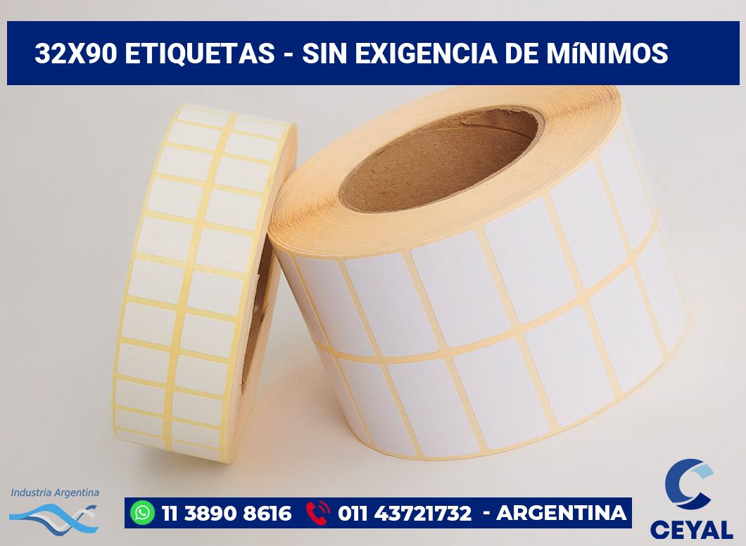 32×90 Etiquetas